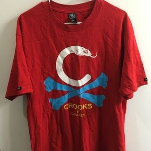 Crooks and Castles Red Snake Shirt